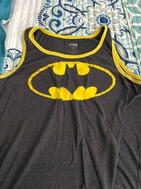 Batman Black and Yellow Logo Tank Top